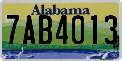 AL license plate 7AB4013