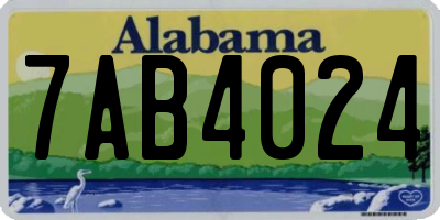 AL license plate 7AB4024