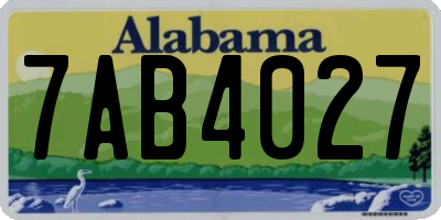 AL license plate 7AB4027