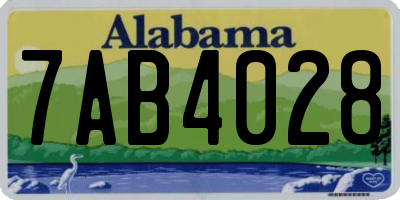 AL license plate 7AB4028