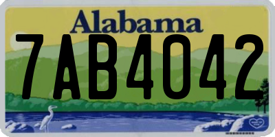 AL license plate 7AB4042