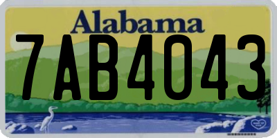 AL license plate 7AB4043