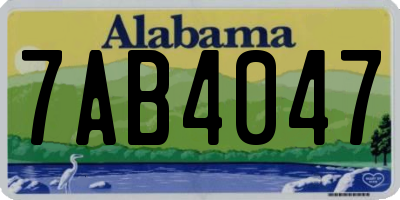 AL license plate 7AB4047