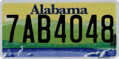 AL license plate 7AB4048