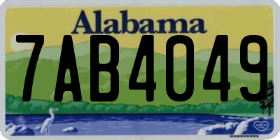 AL license plate 7AB4049