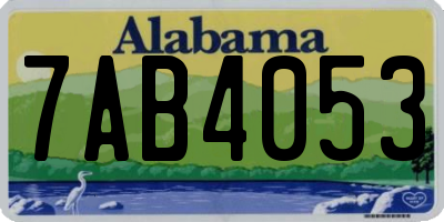 AL license plate 7AB4053