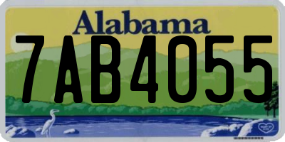 AL license plate 7AB4055