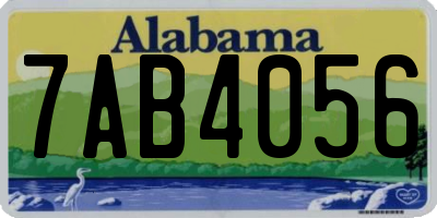 AL license plate 7AB4056