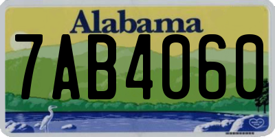 AL license plate 7AB4060