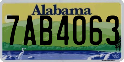 AL license plate 7AB4063