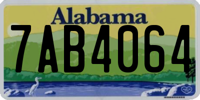 AL license plate 7AB4064