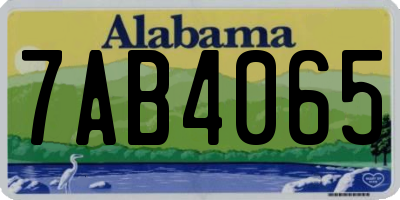 AL license plate 7AB4065