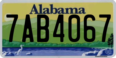 AL license plate 7AB4067