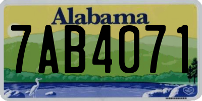 AL license plate 7AB4071