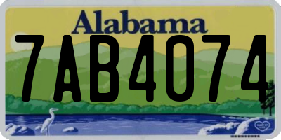 AL license plate 7AB4074