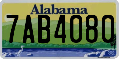 AL license plate 7AB4080
