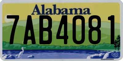 AL license plate 7AB4081
