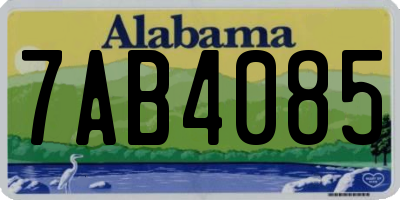AL license plate 7AB4085