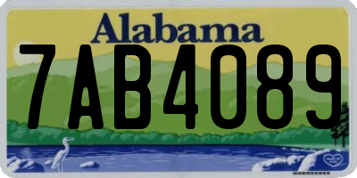 AL license plate 7AB4089