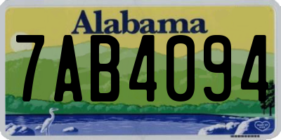 AL license plate 7AB4094