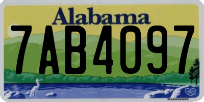 AL license plate 7AB4097