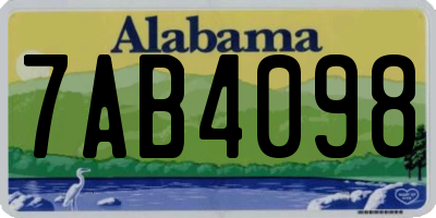 AL license plate 7AB4098