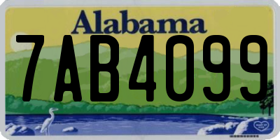 AL license plate 7AB4099