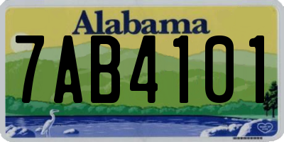AL license plate 7AB4101