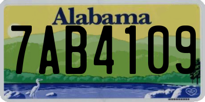 AL license plate 7AB4109