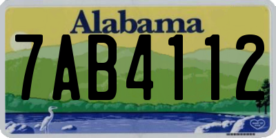 AL license plate 7AB4112