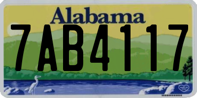 AL license plate 7AB4117