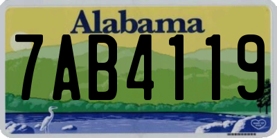 AL license plate 7AB4119