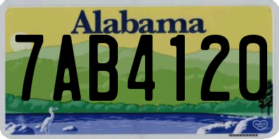 AL license plate 7AB4120