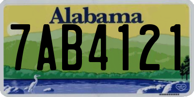 AL license plate 7AB4121