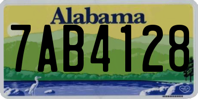 AL license plate 7AB4128