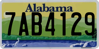AL license plate 7AB4129