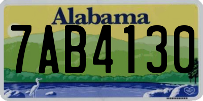 AL license plate 7AB4130