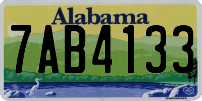 AL license plate 7AB4133