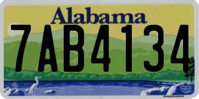 AL license plate 7AB4134