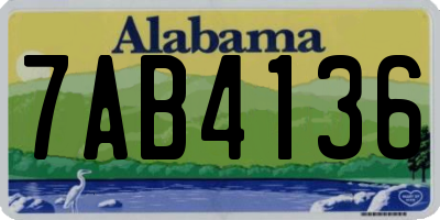 AL license plate 7AB4136