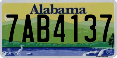 AL license plate 7AB4137