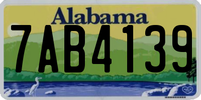 AL license plate 7AB4139