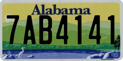 AL license plate 7AB4141