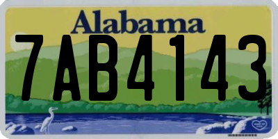 AL license plate 7AB4143