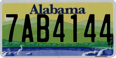 AL license plate 7AB4144