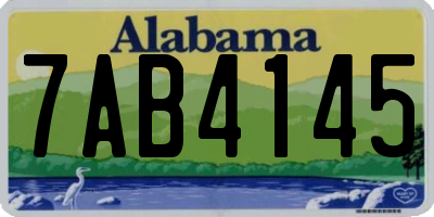 AL license plate 7AB4145