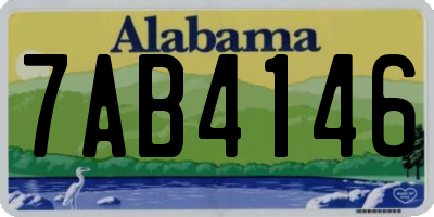 AL license plate 7AB4146