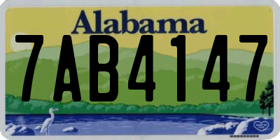 AL license plate 7AB4147