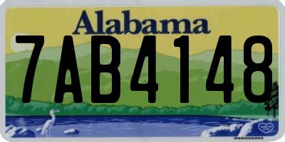 AL license plate 7AB4148