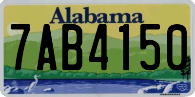 AL license plate 7AB4150